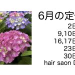 長岡京市の理容店　ヘアーサロンデュオ　2025年6月の定休日